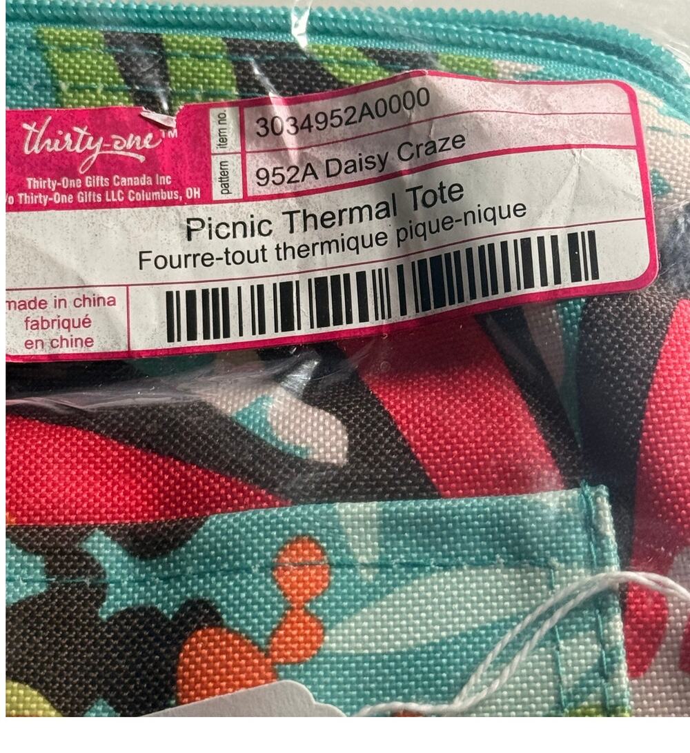 Thirty-one Picnic Thermal Tote 952A Daisy Craze
